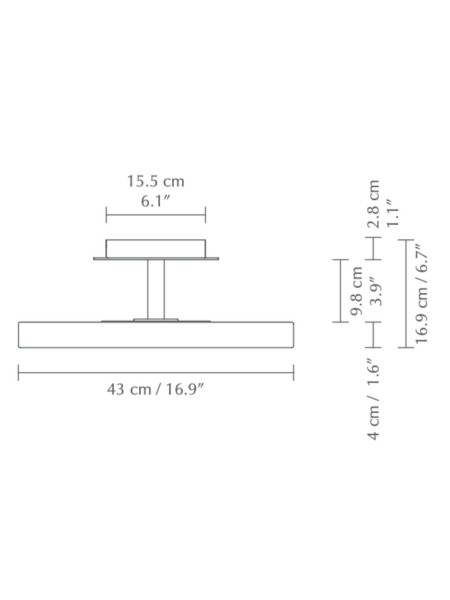 Plafonnier LED en Aluminium Asteria Up taille M, Umage | MBS Design