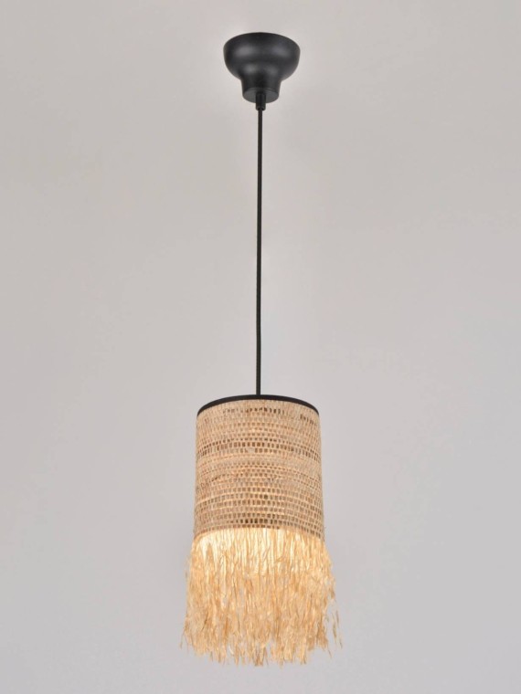 Market Set Suspension en raphia et bana-Formentera 1L-D15-H29