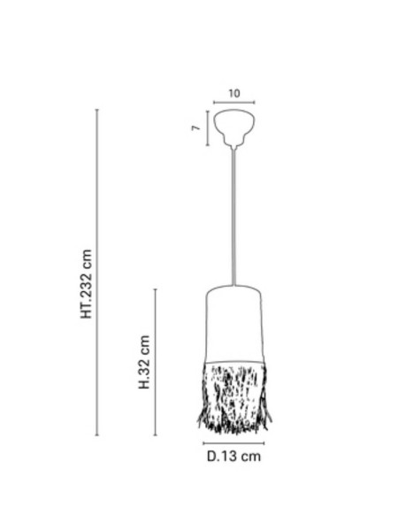 Market Set Suspension en raphia et bana Formentera 1L - D13-H32