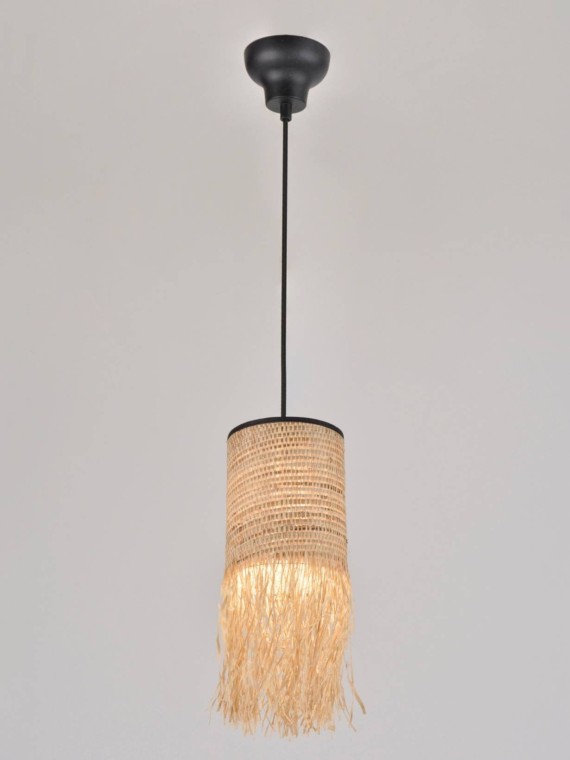 Market Set Hanging lamp in raffia and bana Formentera 1L - D13