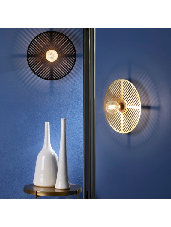 Brass graphic wall lamp, Waterlily | Market Set