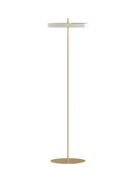 Lampadaire LED en Acier blanc, Aluminium et PMMA,  Asteria Floor Umage