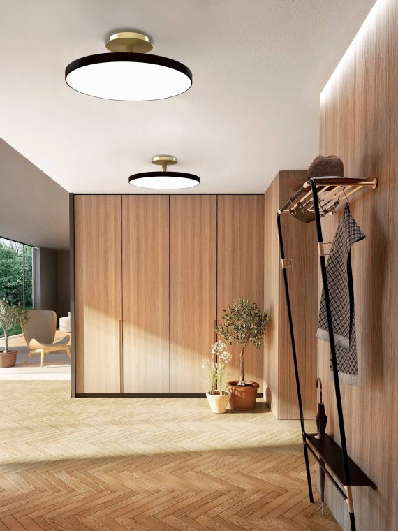 LED ceiling lamp in steel medium, Asteria Up Ø43 cm Umage