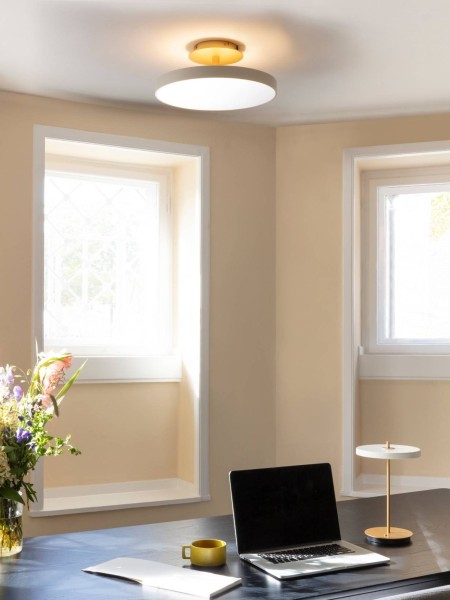 Plafonnier LED en Acier L, Asteria Up Ø60 cm blanc perle Umage