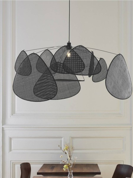 Market Set - Suspension en cannage noir, Screen XL | MBS Design