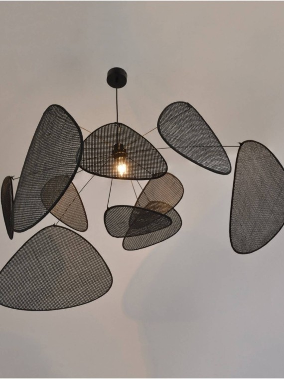 Market Set - Suspension en cannage noir, Screen XL | MBS Design