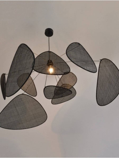 Market Set - Suspension en cannage noir, Screen XL | MBS Design