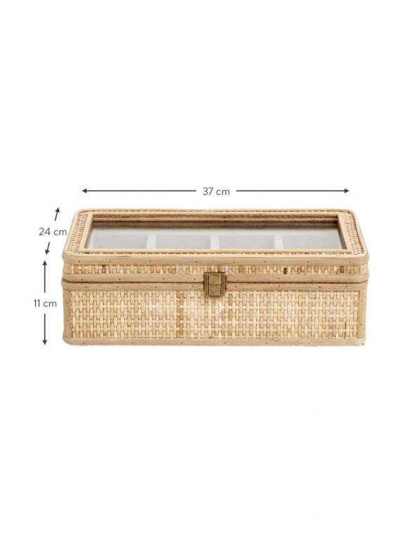 Boîte à bijoux en rotin Rattan, Nordal | MBS Design