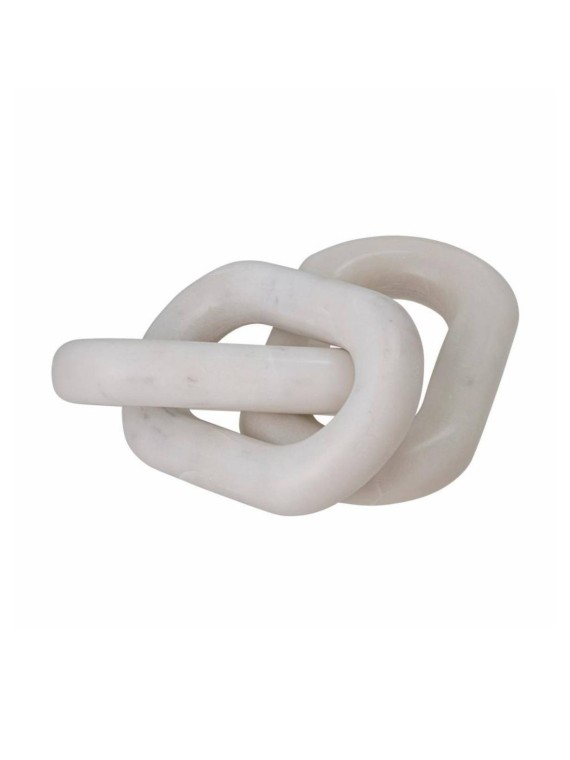 Decorative object in white marble, Adee Bloomingville