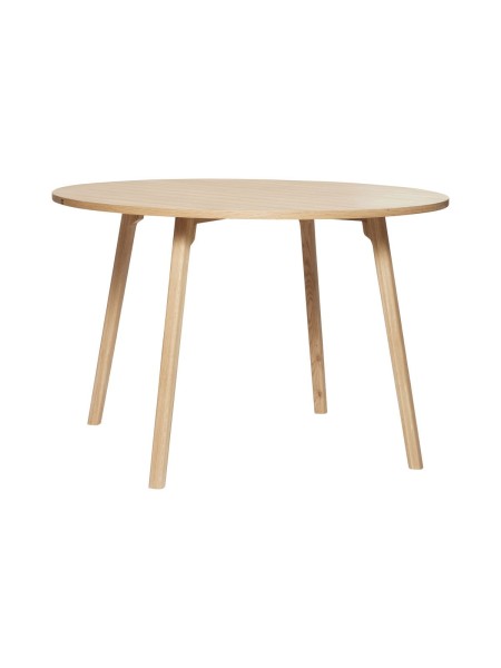 Round oak dining table, Hübsch Ground