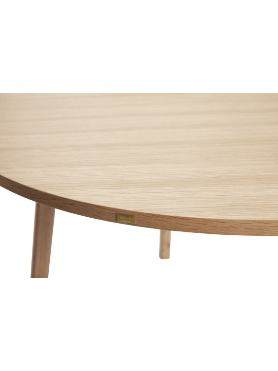 Table à manger ronde en chêne, Hübsch Ground