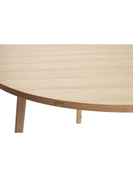Table à manger ronde en chêne, Hübsch Ground