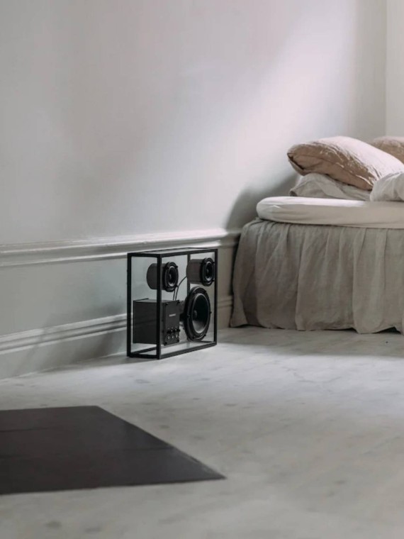 Tempered Glass Bluetooth Transparent Speaker, Transparent | MBS Design