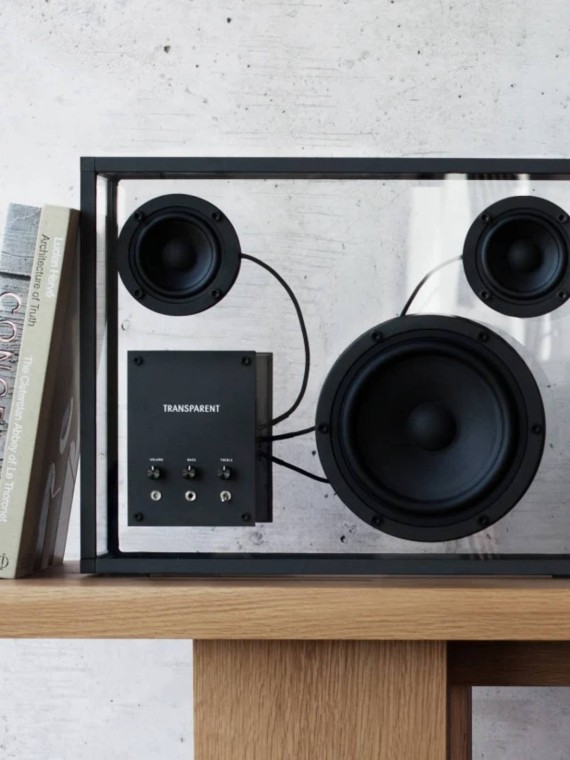 Tempered Glass Bluetooth Transparent Speaker, Transparent | MBS Design