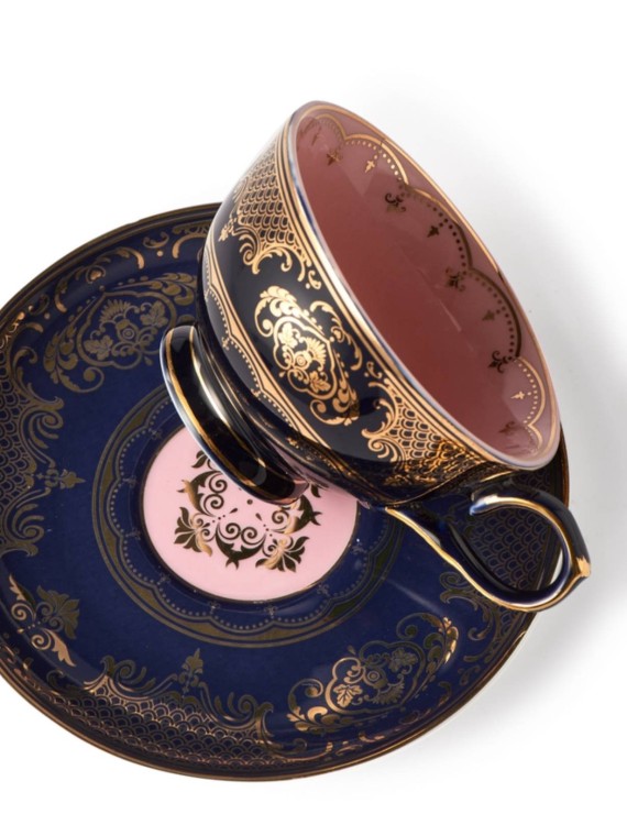 Set of 4 tea cups with saucer, Grandpa Pols potten