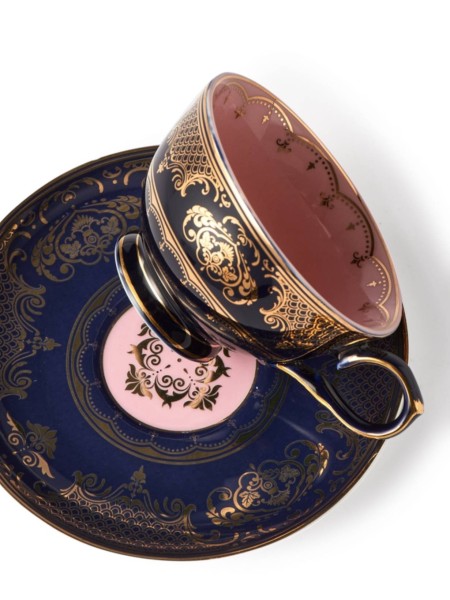 Set of 4 tea cups with saucer, Grandpa Pols potten