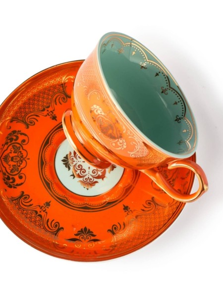 Set of 4 tea cups with saucer, Grandpa Pols potten