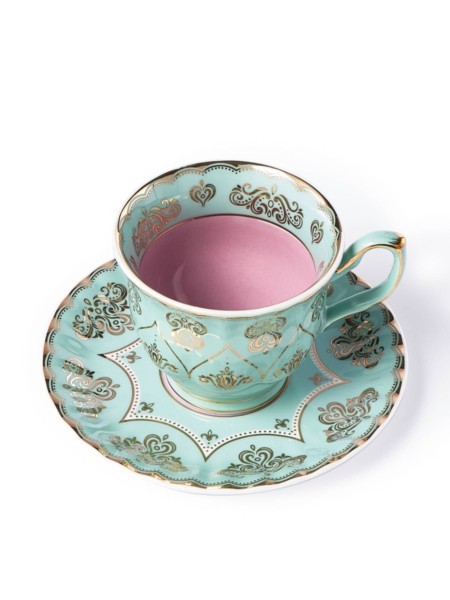 Set of 4 tea cups with saucer, Grandpa Pols potten