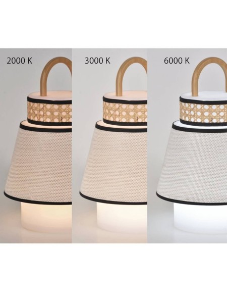 Baladeuse exterieure avec poignee en bambou singapour market set