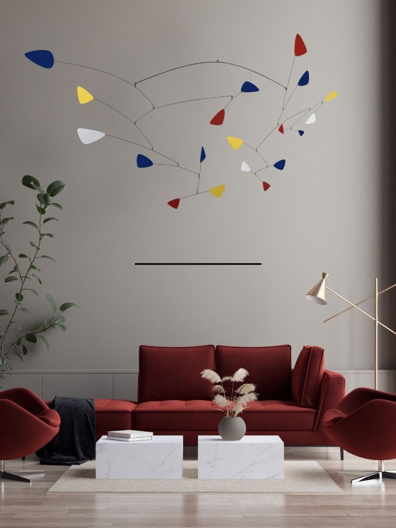 Aluminium hanging mobile, Milan, Volta