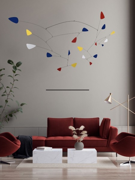 Aluminium hanging mobile, Milan, Volta