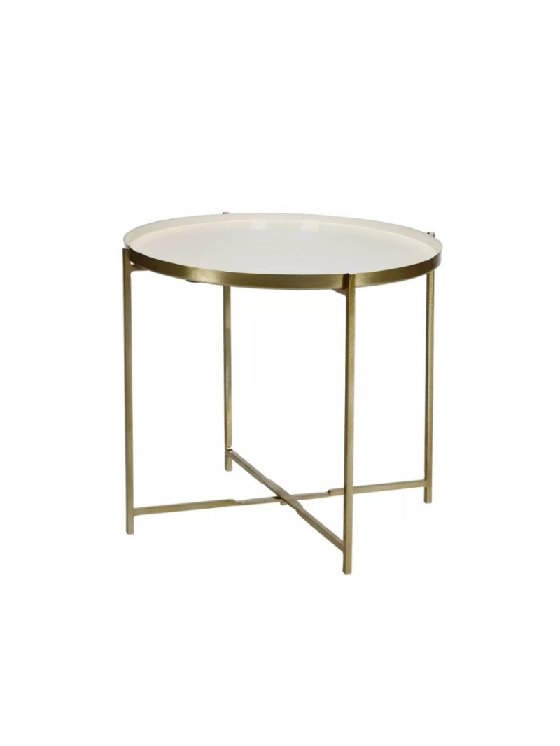 Flex metal sidetable with removable tray - Pomax | MBS Design
