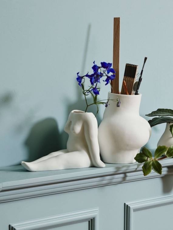 Nordal Ceramic vase-nude female reclining Avaji Full body