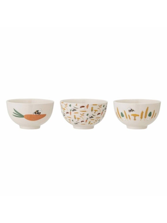 Set of 3 stoneware bowls, Harvest  Bloomingville