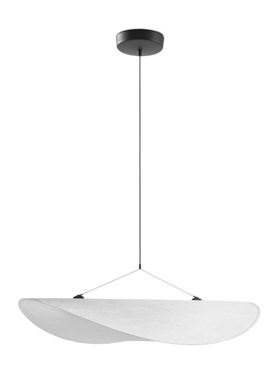 White tyvek suspension, Tense New Works pendant lamp