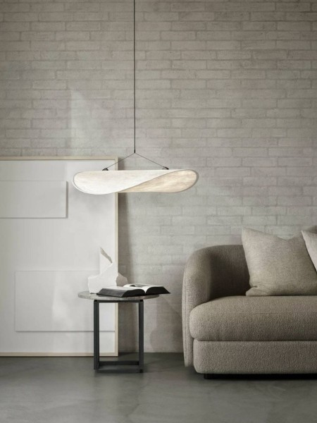 White tyvek suspension, Tense New Works pendant lamp