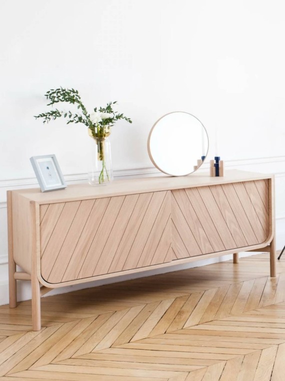 Low sideboard in oak 155 cm, Marius Hartô