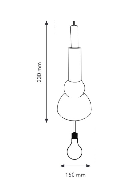 Red stoneware pendant lamp, Anitaº3 Serax