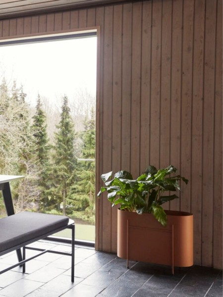 Jardinière Oblong d'intérieur sur pied en fer Hübsch