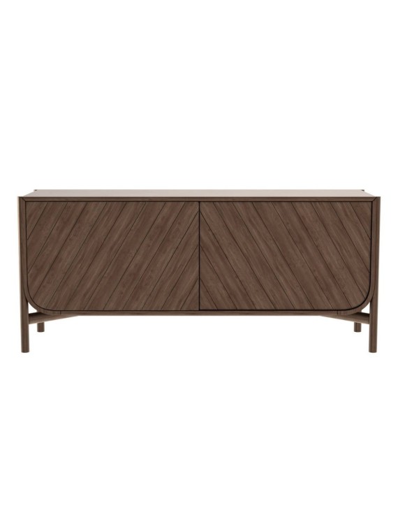 Low sideboard in natural walnut 155 cm, Marius