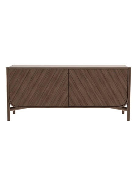 Low sideboard in natural walnut 155 cm, Marius