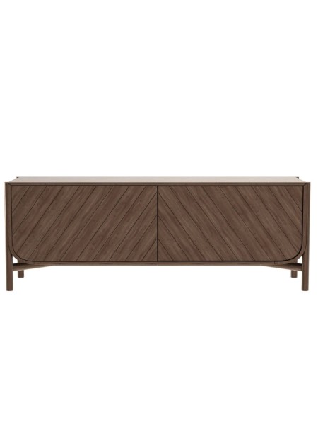 Low sideboard in natural walnut 185 cm, Marius Hartô