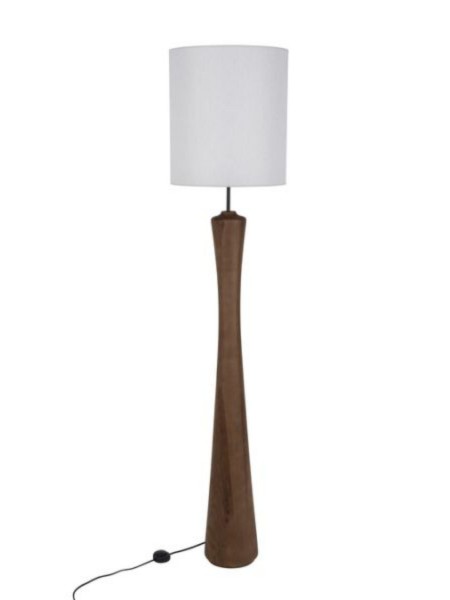 Lampadaire Mokuzaï en bois massif blanc Market Set