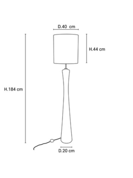 Lampadaire Mokuzaï en bois massif blanc Market Set