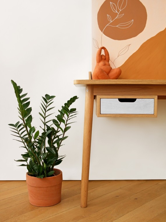 Desk in natural oak, Honoré Hartô