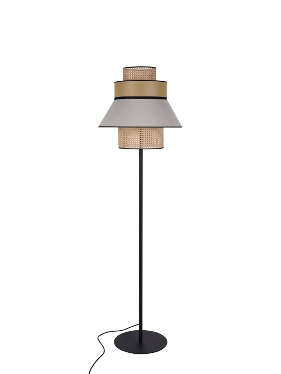 Outdoor floor lamp in sandblasted painted metal, Singapour Market Set