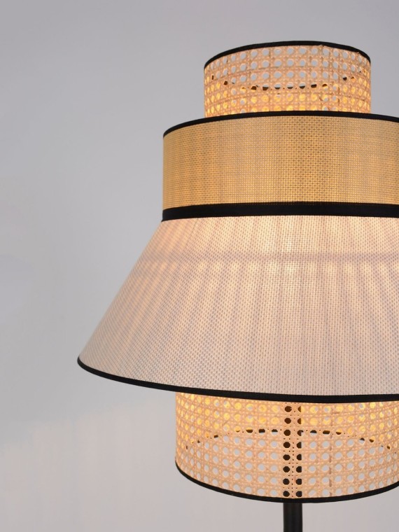 Outdoor floor lamp in sandblasted painted metal, Singapour Market Set