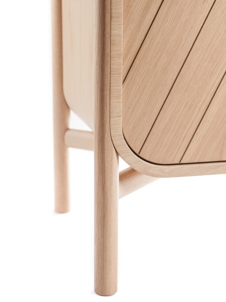 Three-drawer chest of drawers in natural wood, Marius Harto