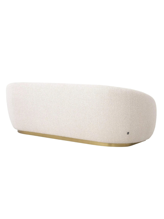 Canapé en bouclé crème Brice Eichholtz