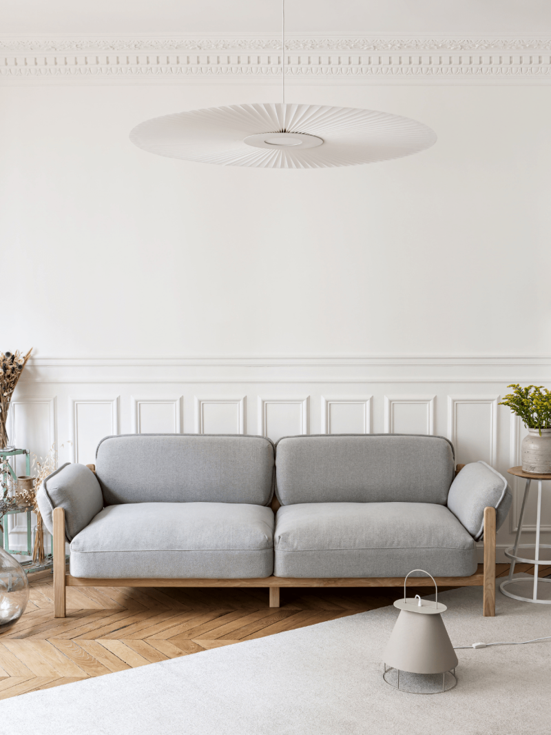 Harto Pendant lamp in pleated fabric, Carmen Ø120cm