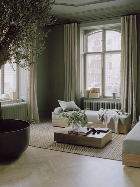 Table basse en bois mass wide New Works