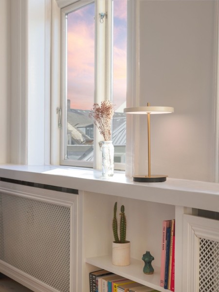 Lampe à poser sans cable blanche, Asteria Move Umage, Blanc perle