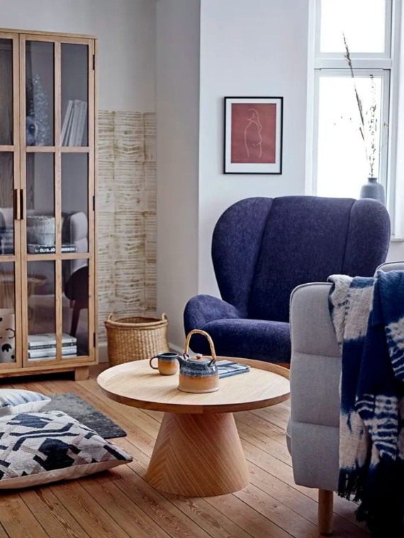 Oak wood side table, Luana - Bloomingville