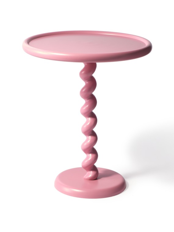 Table d'appoint rose Twister Ø 46 x H 56 Pols Potten