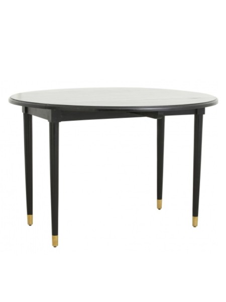 nordal Round folding table in black wood Ahr