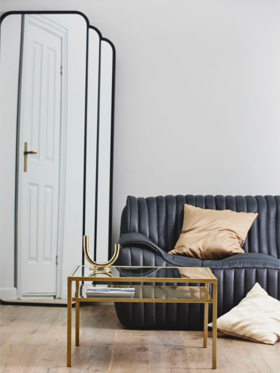 Miroir en métal noir Skylark Nordal